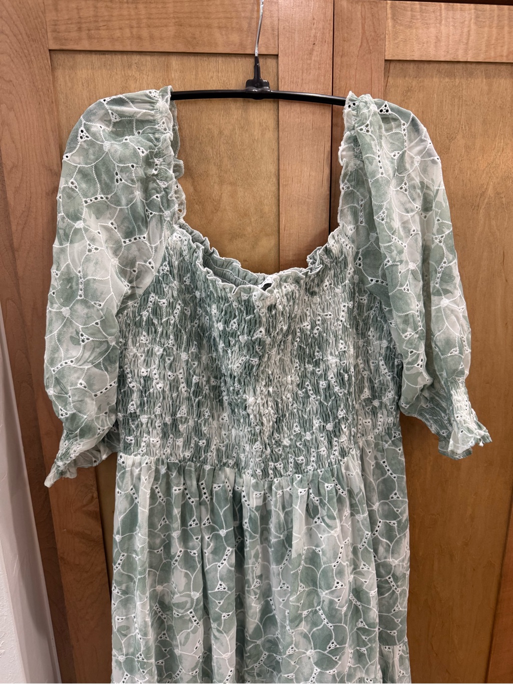 Baltic Born 1x Sage Green Floral Smocked Maxi Dress — image 2 of 5